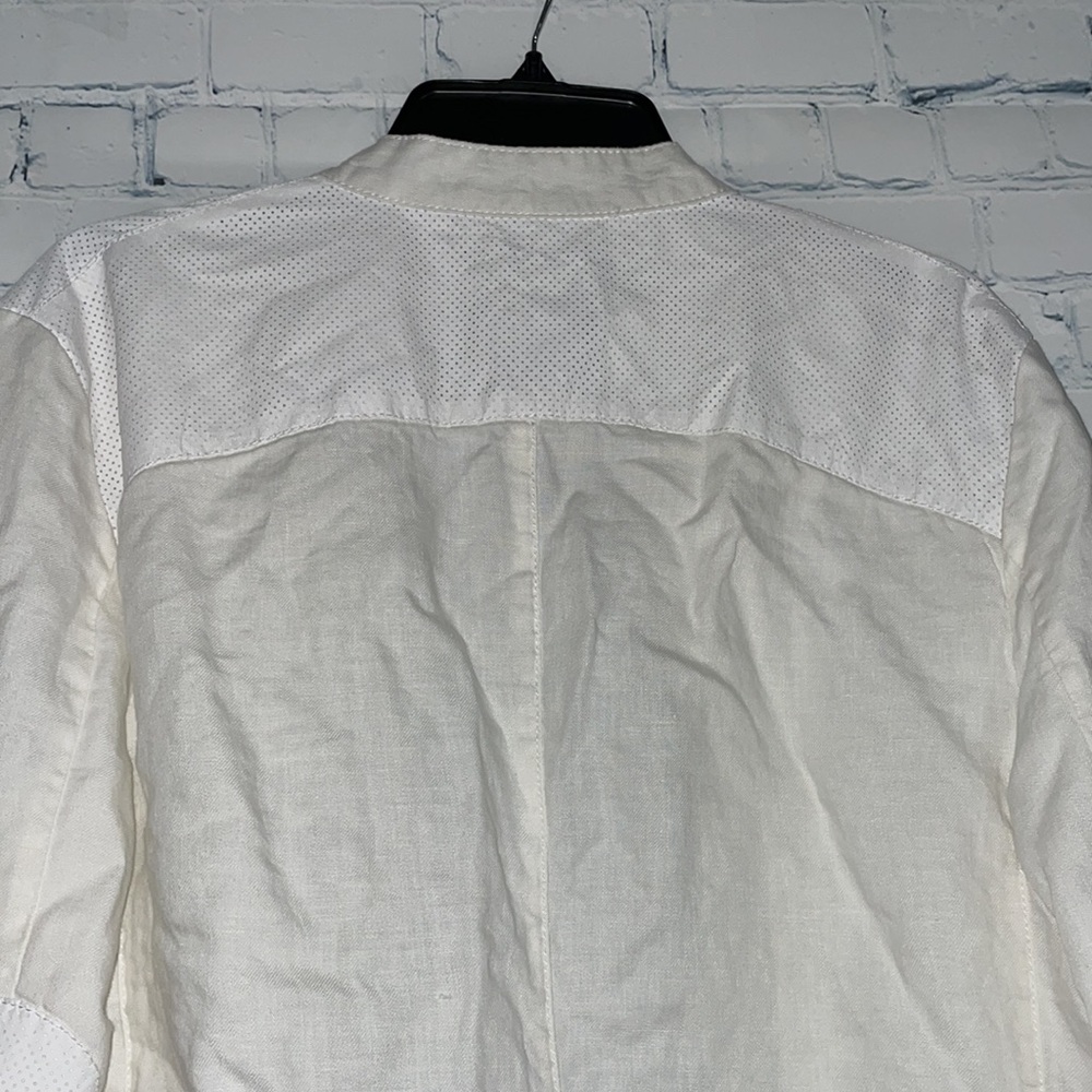 Zara Mens Basic Bomber Jacket White - image 8